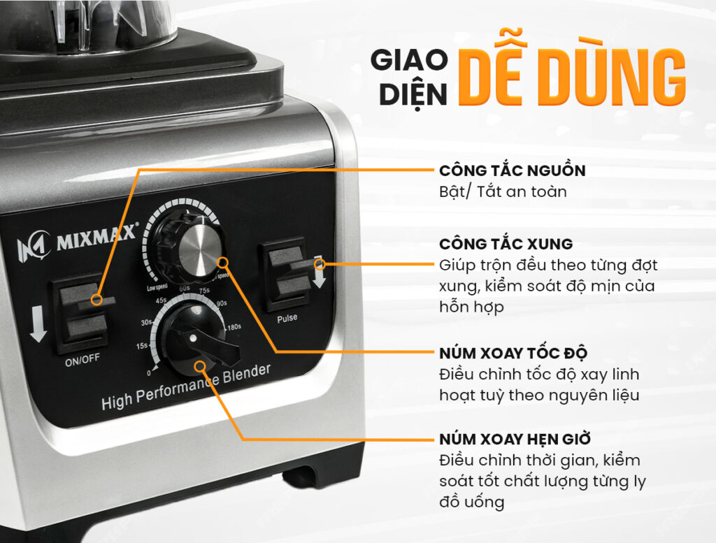 mô tả Máy xay sinh tố công nghiệp Mixmax 869