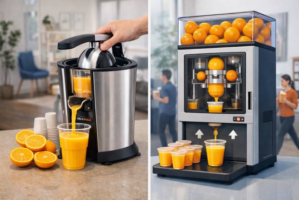 Chọn máy ép cam công nghiệp tự động hay bán tự động?