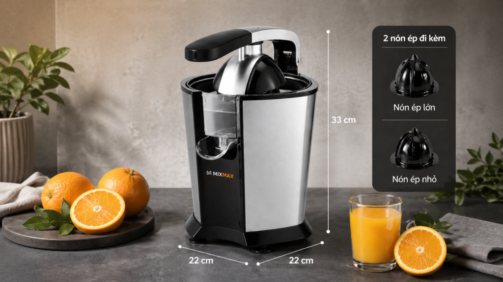 Review Máy ép cam chuyên dụng Mixmax 2000: Đánh giá chi tiết 2026