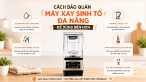 Cách bảo quản máy xay sinh tố đa năng để dùng bền hơn và hạn chế hư hỏng