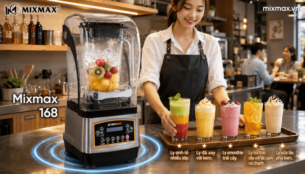 Máy xay sinh tố công nghiệp loại nào tốt và ít tiếng ồn?