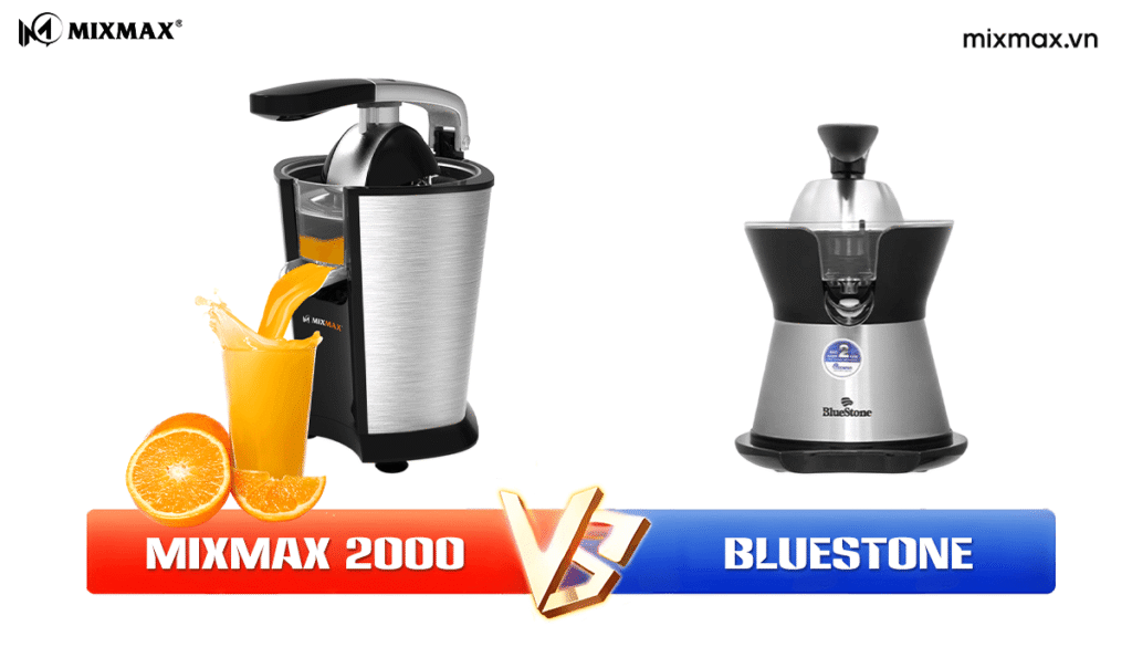 So sánh máy ép cam chuyên dụng Mixmax 2000 với các dòng ép cam khác