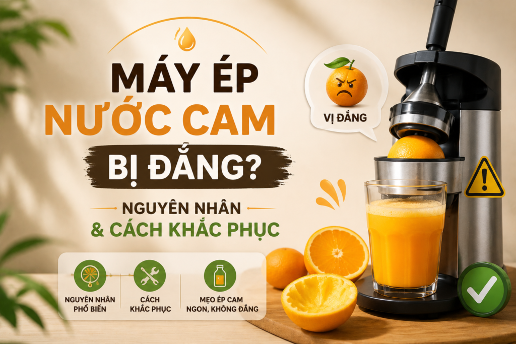 Máy ép nước cam bị đắng Nguyên nhân & cách khắc phục