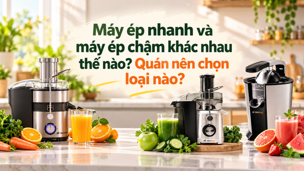 Máy ép nhanh và máy ép chậm khác nhau thế nào