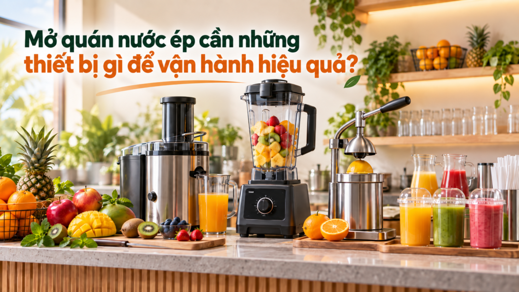 Mở quán nước ép cần những thiết bị gì?