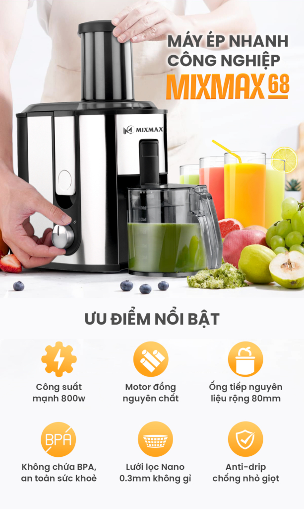 Máy ép dứa công nghiệp cho quán: Chọn máy nào để ép nhanh, ít kẹt bã?